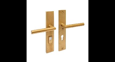 Intersteel Veiligheidsbeslag SKG3 rechthoekig klink/klink PC 72mm messing getrommeld