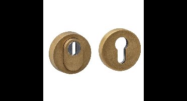 Intersteel SKG3 veiligheidsrozetten verdekt ø52x12mm met kerntrekbeveiliging PVD messing getrommeld