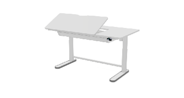 Lifetime ergo-l electr. verstelbaar bureau/ l. flip deel