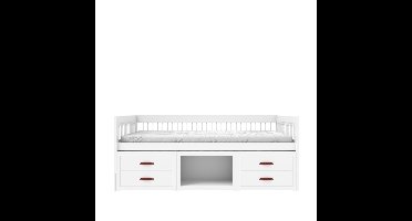 Lifetime kajuitbed breeze met boekenkast wit