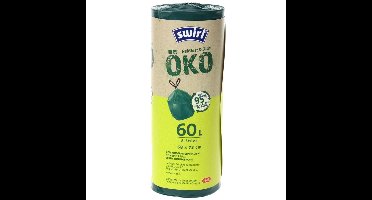 Swirl Swirl Öko-Müllbeutel mit Zugband 60L 8 Beutel