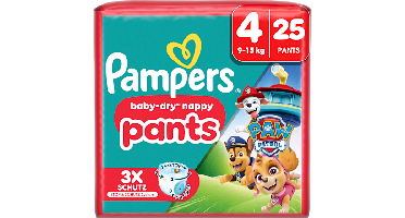 Pampers Pampers Babybroekje Baby Dry Paw Patrol maat 4 Maxi (9-15 kg), 25 stuks