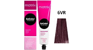 Matrix Matrix SoColor Pre-Bonded Permanent Crème Haarkleur Kleuring 90ml - 06VR Dark Blonde Violet Red