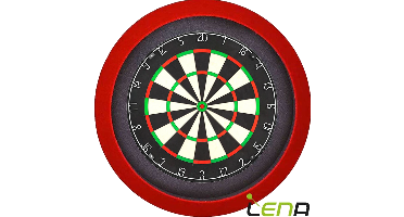 LENA Dartbord Verlichting Basic Rood