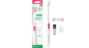 GUM Sonic Sensitive Wit - Batterij Tandenborstel