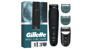 Braun Gillette Body & Intimate Elektrische Trimmer i5 - Voor body en intieme zone - Zwart