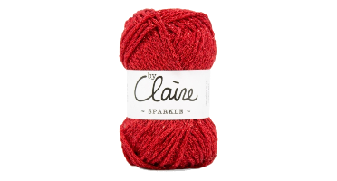 byClaire Sparkle 005 Christmas Red - Haakgaren / Breigaren