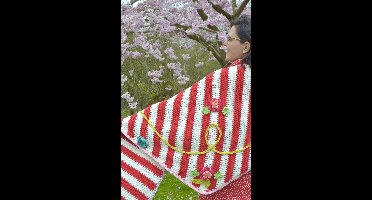 Gestreepte omslagdoek Haakpatroon