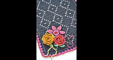 Filet gehaakte sjaal Haakpatroon