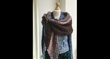 Haakpakket driekleuren Wintersjaal