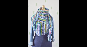 Haakpakket byClaire Omslagdoek Denim Chique