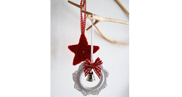 Haakpakket Kerstster en Krans (10st)