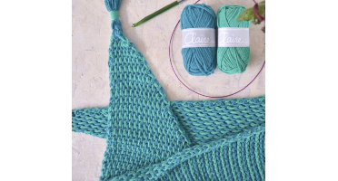 Haakpakket Ton Sur Ton Sjaal Petrol Emerald