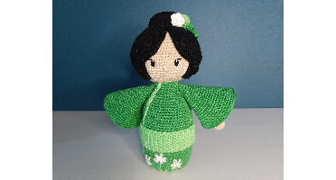 Crochet Kit byClaire Kokeshi Midori - Green (English Pattern)