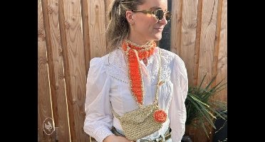 Haakpakket Gratis Haakpatroon Koningsdag tasje en sjaaltje - Haak met Durable Comfy, Coral Mini en Glam jouw Koningsdag compleet