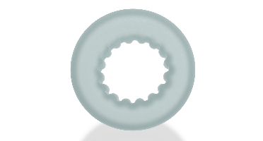 Oxballs Axis - Inner Ribbed Griphold Cockring - Duidelijk IJs
