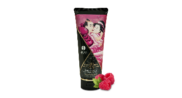 Shunga Kusbare Massagecrème - Framboosgevoel - 7 floz / 200 ml