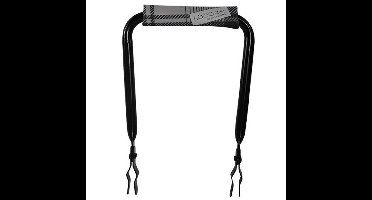 Rugsteun Rugleuning zwart met Super White Plaid rugkussentje