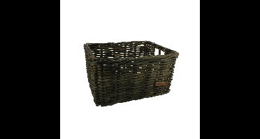 Rieten Fietsmand Zwart Maat Medium