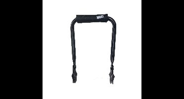 Rugsteun Rugleuning zwart met Gold Rectangles rugkussentje