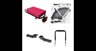 Fietskussen Hooodie Petit Donker Roze pakket