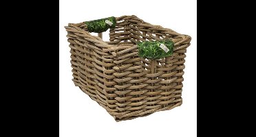 Rieten Fietsmand XL Grass grijs