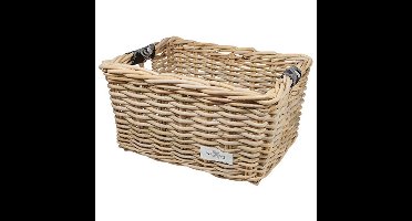 Rieten Fietsmand L Black Diamonds grijs