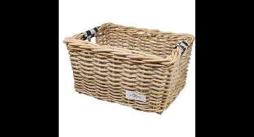 Rieten Fietsmand L Black Checker grijs