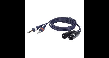 DAP FL44 verloopkabel 2x XLR male naar 2x Jack 3m