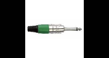 DAP 6,3mm Jackplug mono zilver met groen eindkapje
