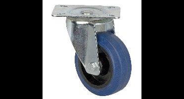 DAP Zwenkwiel 100mm zonder rem blauw