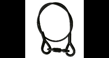 Adam Hall Safety 4mm 60cm met schroefkarabijnhaak zwart