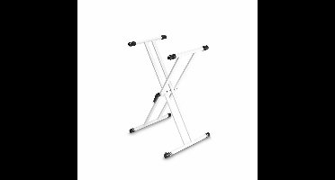 Gravity KSX2W Keyboardstandaard dubbele X-Form wit