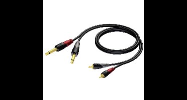 Procab CLA631/1,5 verloopkabel 2x Jack naar 2x RCA 150cm