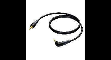 Procab CLA718/1,5 Minijack naar haakse minijack kabel 150 cm