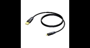 Procab CLD612/1 USB A naar USB micro A kabel 1m