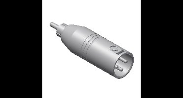 Procab VC135 XLR male naar RCA male adapter