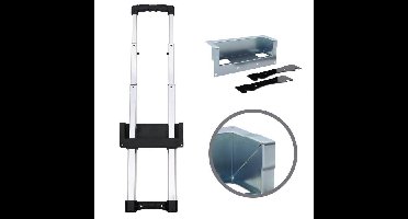 Adam Hall Uitschuif handvat groot met verzet zilver