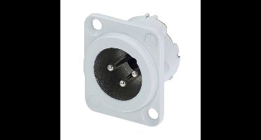 Neutrik NC3MD-LX-WT Male XLR chassisdeel 3p wit