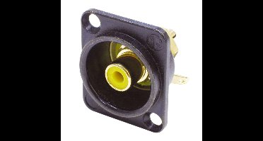 Neutrik NF2DB4 RCA chassisdeel geel