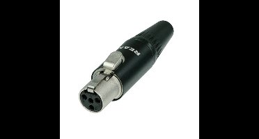Rean RT4FC-B mini XLR kabeldeel female 4-polig