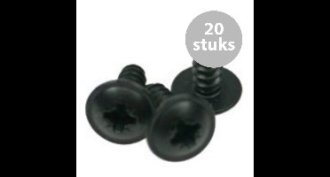 Adam Hall Zwarte 12mm schroeven (20 stuks)
