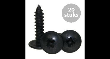 Adam Hall Zwarte 19mm schroeven (20 stuks)