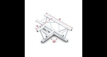 Showtec PT30 Driehoek truss 017 3-weg T-stuk 90g