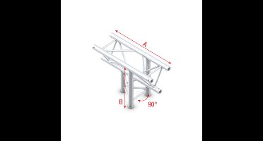 Showtec PT30 Driehoek truss 023 3-weg T-stuk 90g