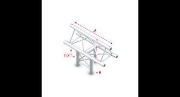 Showtec GT30 Driehoek truss 019 3-weg T-stuk 90g