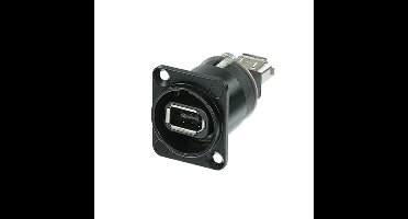 Neutrik NA1394-6-W-B Firewire chassisdeel zwart