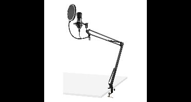 Vonyx CMS300B studio USB-microfoon & tafelarm zwart