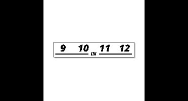 Rean Stageboxlabel 9 t/m 12 IN