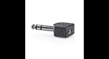 Nedis Stereo-adapter 6,35 mm male naar 2x 3,5 mm female